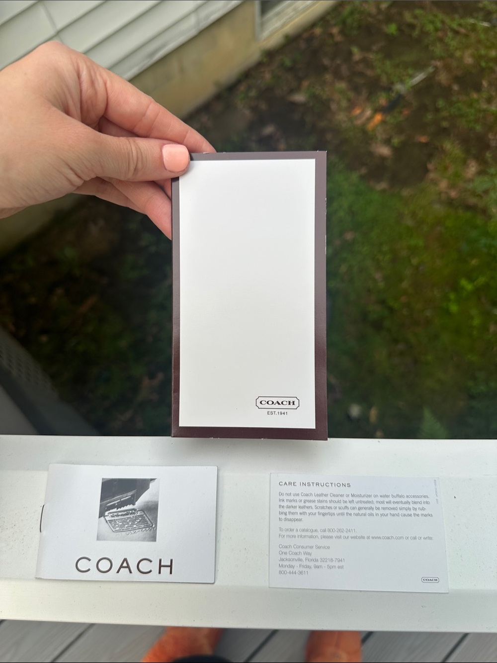COACH Vintage Black Slimfold Credit Card Wallet Water Buffalo Leather Box NIB - Picture 14 of 16